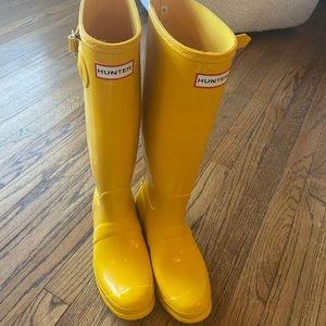 Yellow Hunter Boots